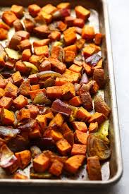 Return to the oven and cook until the sweet potatoes are golden and caramelized about 8 to 10. Sweet Potato Vegan Buddha Bowl Recipe Fit Foodie Finds