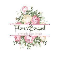 Flower Bouquet Logo Design Pink Roses Floral Premade Logo Design Digital Shop Logo Templates Bespoke Logos Shop Br Flower Logo Floral Logo Design Etsy Logo