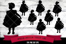 Vector silhouette of woman wearing afro. African American Toddler Girl Silhouette Svg 532986 Svgs Design Bundles