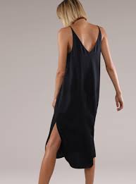 Silk V Neck Slip Dress