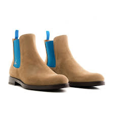 Chelsea boots für herren bei 1aschuh günstig online kaufen. Serfan Chelsea Boot Herren Wildleder Beige Blau