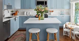 blue paint colors for kitchen cabinets