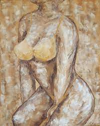Female Nude Painting Figurative Original Art Faceless Woman Oil Artwork 20  by 16 | eBay
