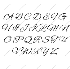 Flowing Cursive A To Z Uppercase Letter Stencils Cursive Letters Fancy Lettering Alphabet Cursive Fonts Alphabet