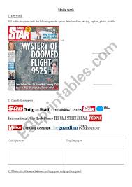 The broadsheet format is what most people think of when they think of a newspaper page: Quality Newspapers Vs Popular Newspapers Esl Worksheet By Lydiedidou