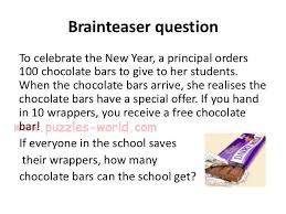 Are you looking for free cute or celebratory candy bar wrappers, online generators, projects, or software to design your own? How Many Chocolate Bars Can The School Get Puzzles World