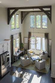 Beautiful Open Dining Seating Space Tall Ceiling Living Room Tall Ceiling Living Room Decor Home