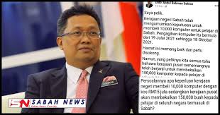 Takibi bırak @jpkn_sabah adlı kişiyi takibi bırak. Rakyat Sabah Tegur Rahman Dahlan Selepas Pertikai Kenapa Kerajaan Negeri Sabah Berikan Komputer Riba Percuma Kepada Kepada Anak Anak Sabah Sabah News Bebas Bersuara