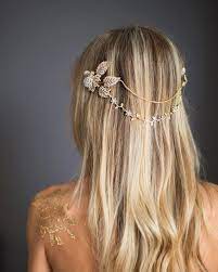 Bridal Hair Chain Instead Of A Veil Emmaline Bride Bridal Hair Chain Hair Chains Hair Chain Wedding
