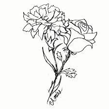 Tattoo I Drew For A Friend And I Carnation And Rose Both Our Birth Flowers Rose Flower Tattoos Carnation Tattoo Rose Tattoos