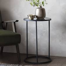 And this tower black side table is one such item. Black Metal Glass Albi Side Table Industrial Tables