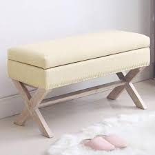 Featuring a textured chenille fabric with a modern geometric perfect for your living room, foyer, or bedroom, this ottoman bench boasts convenient storage space while offering your decor a stunning look. Fabric Storage Bedroom Bench Seat For End Of Bed Upholstered 36 Inch Entryway Bench With X Shaped Wood Legs For Living Room Or Hallway Beige Buy Online In Colombia At Desertcart Co Productid