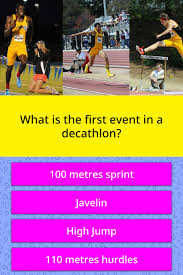 Damian warner did enough in the shot put to maintain his big overall lead, but it was another canadian, pierce lepage, to get the best of the top contenders in the decathlon's first throwing event. What Is The First Event In A Decathlon Trivia Answers Quizzclub