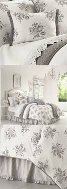 Samantha Comforter Set I Love The Crisp White With The Gray Of This Set Bedding Bedroom Bedroomdecor Bedroomide With Images Farmhouse Bedding Sets Bed Home Bedroom