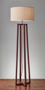 Quinn Floor Lamp Adesso Abajur De Madeira Abajur De Piso Abajur De Chao