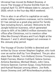 Here's a full rundown of what's new on netflix for january 17th. Selena Gomez Fan Acc ×'×˜×•×•×™×˜×¨ Universal Has Moved Its Robert Downey Jr Movie The Voyage Of Doctor Dolittle From Its Original April 12 2019 Release Date To January 17 2020 Which Is