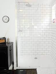 Bathroom Dark Shower Grout B A S Blog White Subway Tile Shower Shower Tile Subway Tile Showers