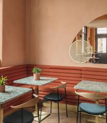In Dreary London A Mediterranean Eatery Inspired By The Sun Sight Unseen Restaurant Interior Design Restaurant Interior Cafe Interior