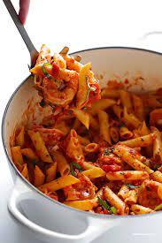 Shrimp Pasta With Creamy Tomato Basil Sauce Gimme Some Oven Recipe Creamy Pasta Recipes Red Sauce Pasta Pasta Dishes