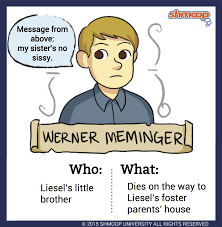 Werner Is Liesel S Little Brother Who Forever Haunts Her Werner Died On The Train Ride To The Herrmann S House Liesel Used We The Book Thief Books Good Books