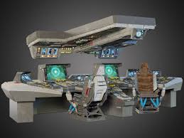 Spaceship Bridge Interior 3d Model Spaceship Design Spaceship Interior Spaceship Art