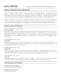 purchasing specialist resume