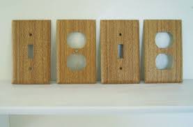Lot Of 9 Faux Wood Grain Covered Light Switch And Socket Etsy Light Switches And Sockets Faux Wood Light Switch Covers