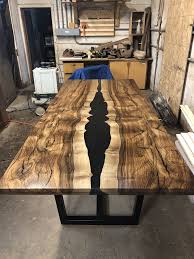 Black Walnut Dining Table Clear Resin Google Search In 2020 Dining Table Walnut Dining Table Dining Table Decor