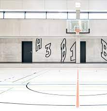 playing basket ball on this beautiful court found on l2m3 com via tumblr communication design signage typography