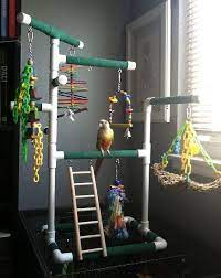 Green Medium Tabletop Cagetop Pvc Bird Gym Play Stand With Ladder Perches Pet Supplies Bird Supplies P Homemade Bird Toys Diy Bird Toys Pet Bird Cage