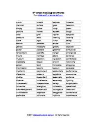 6th Grade Spelling Bee Words Spelling Bee Words Grade Spelling Spelling Bee