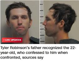 The man suspected of killing Charlie Kirk has been identified as Tyler  Robinson, a 22-year-old man from southern Utah, authorities announced  Friday. HOW WAS TYLER ROBINSON CAUGHT? According to authorities, Robinson  confessed