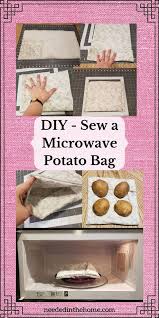 But the potato setting on my microwave has failed me so many times, leaving me with shriveled and lifeless potatoes. Diy Reusable Microwave Potato Bag Free Sewing Tutorial