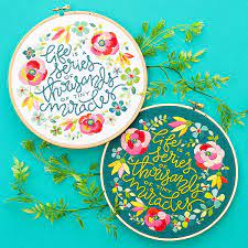 I love the values you chose for the coloirs, makes it it's totally personal preference! Flower Embroidery Patterns Kits Floral Stitches For Your Home Pumora All About Hand Embroidery