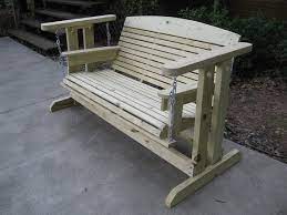 Natural Wooden Porch Swing Glider Frame Design Ideas Wooden Porch Outdoor Glider Patio Glider