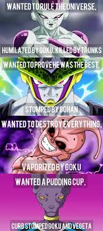 Frieza Perfect Cell Kid Buu And Lord Beerus Dbz Memes Lord Frieza Frieza