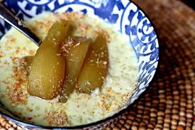 Deena Kakaya S Indian Spiced Rice Pudding Recipe Uses Creamy Whole Milk And Coconut For A Satisfying Rich Winter Des Poached Pears Pudding Recipes Spiced Rice