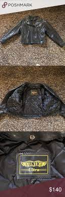 Unik Ultra Black Leather Biker Jacket Size Medium Black Leather Biker Jacket Leather Leather Biker Jacket
