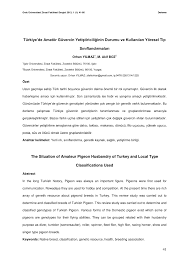 Pdf Turkiye De Amator Guvercin Yetistiriciliginin Durumu Ve Kullanilan Yoresel Tip Siniflandirmalari The Situation Of Amateur Pigeon Husbandry Of Turkey And Local Type Classifications Used