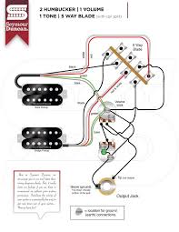 Each wiring diagram is shown with a treble bleed modification (a 220kω resistor in parallel with a 470pf cap) added to the volume pots. Wiring Diagrams Guitar Diy Guitar Tech Guitar Pickups