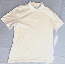 details about ladies white short sleeve performance mesh polo size l 14 16 lands end school