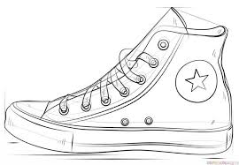 How To Draw A Converse Shoe Step By Step Drawing Tutorials Sneakers Drawing Shoes Drawing Converse Shoe