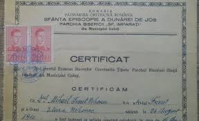 Viaţa sfinţilor mari împăraţi, întocmai cu apostolii, constantin şi mama sa, elena. Certificat De Botez Biserica Sf Imparati 1943 Galati Okazii Ro