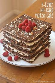 Feb 13, 2012 · chocolate is popular for passover cakes not only in flourless cakes because it's a popular flavor, and also because its sweet flavor nicely masks the taste of matzo. 9 Layer No Bake Matzo Cake Get The Passover Recipe At Www Cookingontheside Com Pesach Passover Rezepte Backen Kuche