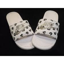 Black And White Nike Slides Womens Just In Nike Benassi Slides White Silver Cheetah Leopard Print Blinged Out Swoosh And Nike Logo With Nike Benassi Nike Benassi Slides Leopard Print Sandals