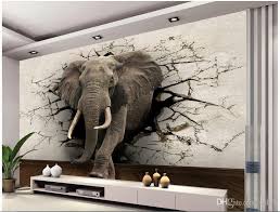 Custom 3d Elephant Wall Mural Personalized Giant Photo Wallpaper Interior Decoration Mural Animal World Wallpaper Kids Room Decor Wall Art Wallpapers Hq Widescr Wandtapete Tapeten Elefanten Tapete