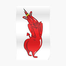 They are often antagonized by the red guy, a cartoon devil who poses as various characters to scam them. Cow And Chicken Posters Redbubble