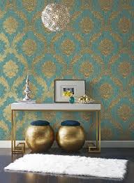 Download beautiful, curated free backgrounds on unsplash. Acanthus Fan Wallpaper In Gold Turquoise And Brown By Antonina Vella Burke Decor
