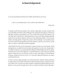 Choose your best tone to use. Phd Thesis How To Write Acknowledgements Acknowledgements