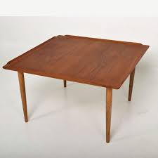 Retains the manufactures metal tag made in den. Selig Simple Sculptural Square Scandinavian Teak Coffee Table 1960s For Sale At 1stdibs